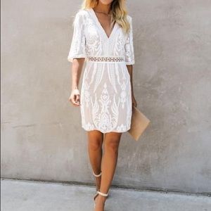 NWT Million Times Yes Embroidered Sequin Dress